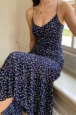 Starry Sky Backless Spaghetti Strap Dress with Fishtail Hem - Sexy Vacation Dress for Summer Nights