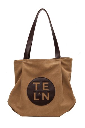 Stylish Large Capacity Canvas Commuter Bag for Women - Artistic Casual Shoulder Bag for Autumn Winter 2025, Versatile Everyday Use