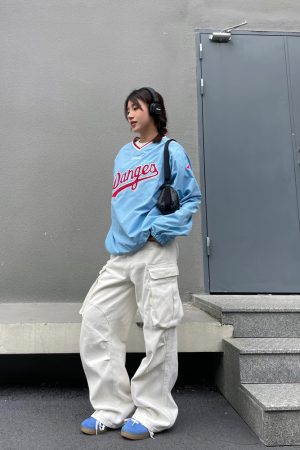 Stylish Retro High-Waisted Wide-Leg Multi-Pocket Work Pants for Men and Women - Trendy Casual 90s Inspired Straight-Leg Trousers