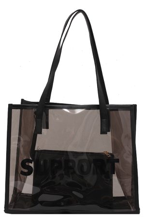 Stylish Transparent Jelly Shoulder Bag for Women - Trendy Large-Capacity Tote Bag for Spring/Summer 2025 Fashion