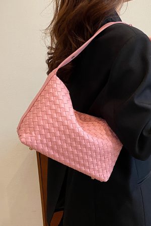 Summer 2025 Korean-Style Woven Large-Capacity Handbag for Women, Minimalist Casual Small Square Crossbody Bag