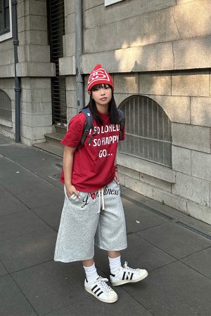 Summer American Vintage Camouflage Loose Wide-Leg Three-Quarter Pants with Letter Embroidery for Men and Women