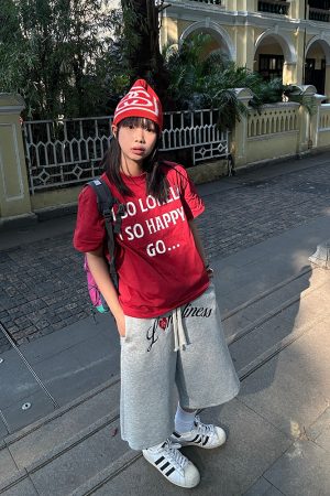 Summer American Vintage Camouflage Loose Wide-Leg Three-Quarter Pants with Letter Embroidery for Men and Women