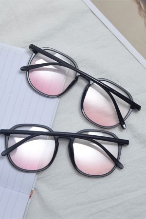 Summer Blush Large Frame Sunglasses for Women - Face Slimming, Versatile Fresh Style, Ideal for Students