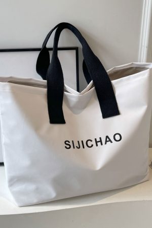 Summer Candy Color Nylon Tote Bag for Women - Large Capacity Versatile Shoulder Bag for Short Trips and Commuting