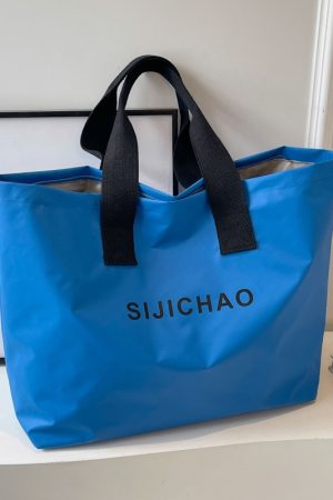 Summer Candy Color Nylon Tote Bag for Women - Large Capacity Versatile Shoulder Bag for Short Trips and Commuting