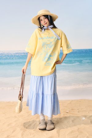 Summer Children's Fun Hand-Drawn Emo Angel Street Graffiti Loose Short Sleeve T-shirt - Trendy Y2K Aesthetic Fashion