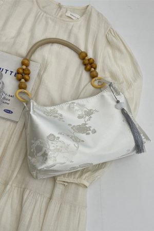 Summer Chinese-Style Women's Shoulder Bag - Large Capacity National Wind Tote Bucket Bag for Commuting