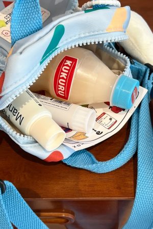 Summer Cute Cartoon Canvas Crossbody Bag for Women - High-End Zipper Phone Bag in Niche Style