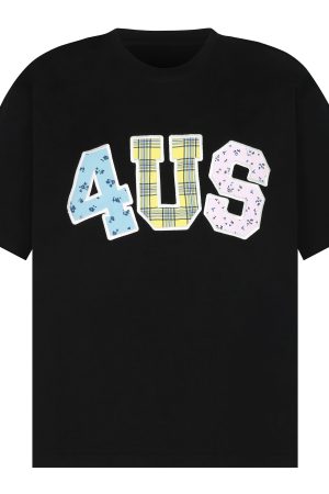 Summer Floral Patchwork Embroidered Plaid T-shirt for Couples - Trendy Loose-Fit Short Sleeve Tee in 90s Style