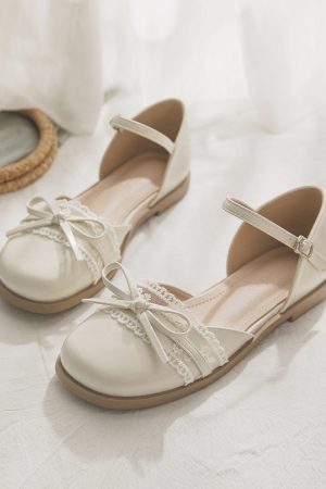 Summer French Open-Toe Sheepskin Sandals for Women - Fairy Style Hollow Single Shoes, New Model 2025