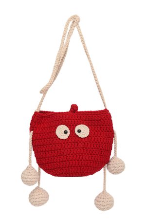 Summer Knitted Wool Bucket Bag for Women - Cute Woven Crossbody Phone Bag, Small Shoulder Bag, 2025 Fashion Essential