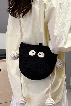 Summer Knitted Wool Bucket Bag for Women - Cute Woven Crossbody Phone Bag, Small Shoulder Bag, 2025 Fashion Essential