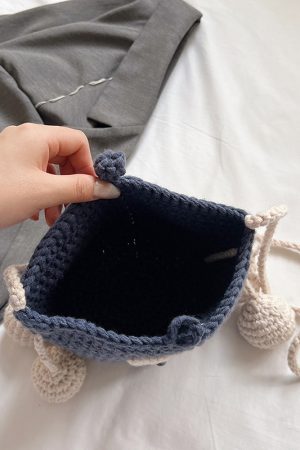 Summer Knitted Wool Bucket Bag for Women - Cute Woven Crossbody Phone Bag, Small Shoulder Bag, 2025 Fashion Essential