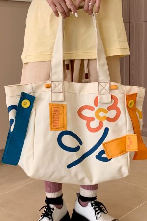Summer Large Capacity Canvas Tote Bag for Women - Japanese Literary Style Versatile Commuting Shoulder Bag - Korean Fashion