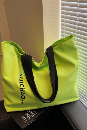 Summer Large Capacity Women's Tote Bag 2025 - Stylish Nylon Shoulder Bag for Short Trips & Commuting