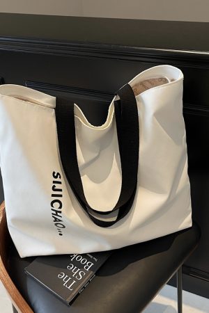 Summer Large Capacity Women's Tote Bag 2025 - Stylish Nylon Shoulder Bag for Short Trips & Commuting