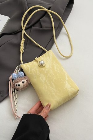 Summer Lightweight Chinese Style Crossbody Phone Bag for Women - 2025 Yellow National Wind Small Purse