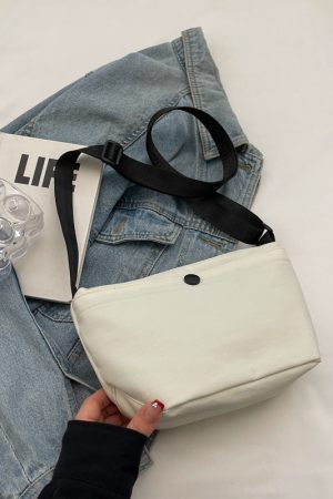 Summer Minimalist Lightweight Crossbody Bucket Bag for Women - Versatile Zipper Phone Bag for Commuting and Daily Use