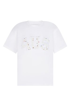 Summer Patch Embroidery Little Chanel Style Couple Loose Round Neck T-Shirt - Short Sleeve Casual Fashion for Couples