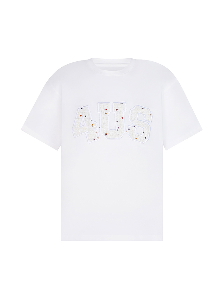 Summer Patch Embroidery Little Chanel Style Couple Loose Round Neck T-Shirt - Short Sleeve Casual Fashion for Couples Summer Patch Embroidery Little Chanel Style Couple Loose Round Neck T-Shirt - Short Sleeve Casual Fashion for Couples