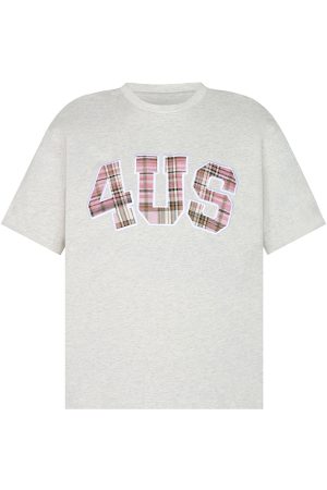 Summer Patchwork Embroidered Plaid T-Shirt for Couples - Loose Fit Short Sleeve National Trend Top