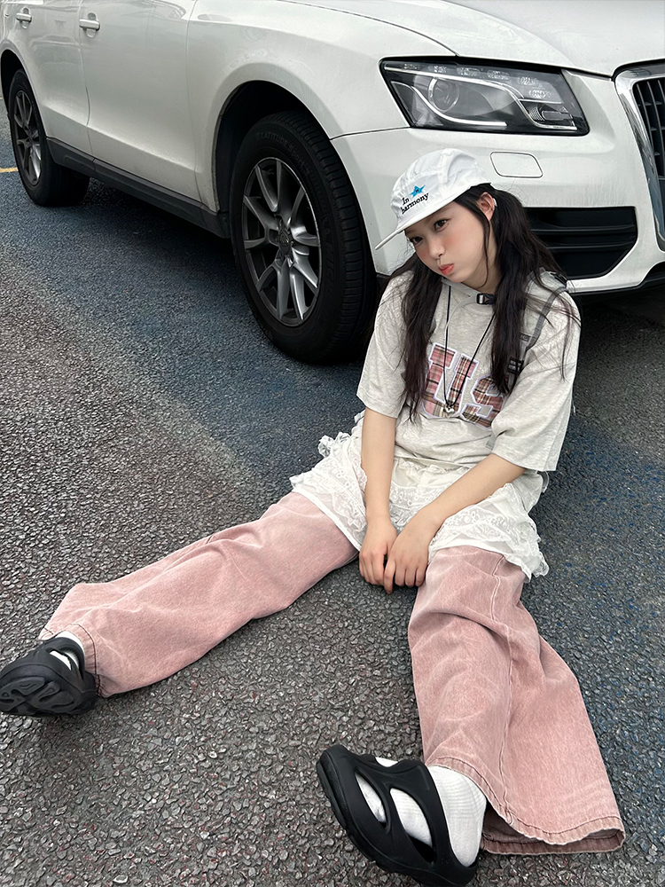 Summer Patchwork Embroidered Plaid T-Shirt for Couples - Loose Fit Short Sleeve National Trend Top Summer Patchwork Embroidered Plaid T-Shirt for Couples - Loose Fit Short Sleeve National Trend Top