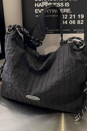 Summer Pleated Canvas Bag for Women - Large Capacity Commuter Dumpling Crossbody Bag, Niche INS Korean Style Versatile Tote