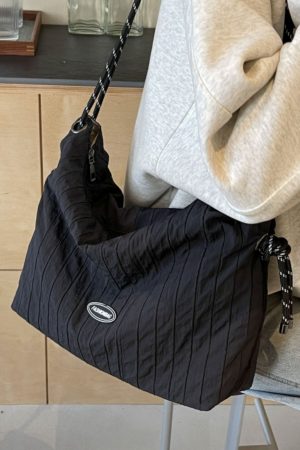 Summer Pleated Canvas Bag for Women - Large Capacity Commuter Dumpling Crossbody Bag, Niche INS Korean Style Versatile Tote