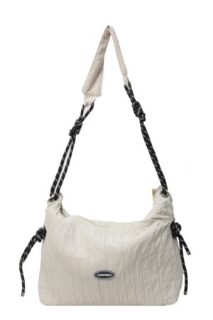 Summer Pleated Canvas Bag for Women - Large Capacity Commuter Dumpling Crossbody Bag, Niche INS Korean Style Versatile Tote