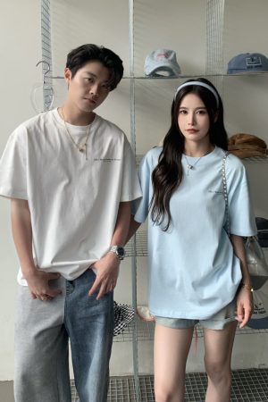 Summer Printed Letter Short Sleeve T-Shirt for Women - Loose Versatile Couple Top in Casual Style