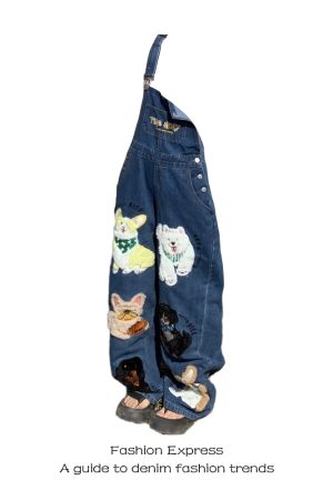 Summer Retro Loose Fit Overall Pants for Dogs - Cute Japanese Style Lazy Look