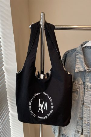 Summer Striped Canvas Tote Bag for Women - Large Capacity Double-Sided Shoulder Commuter Bag - Versatile Fashion Accessory