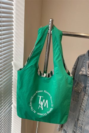 Summer Striped Canvas Tote Bag for Women - Large Capacity Double-Sided Shoulder Commuter Bag - Versatile Fashion Accessory