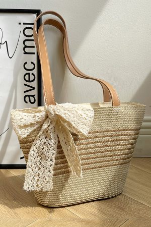 Summer Trendy Casual Woven Straw Bag for Women - Simple Beach Vacation Underarm Tote 2025 Fashion