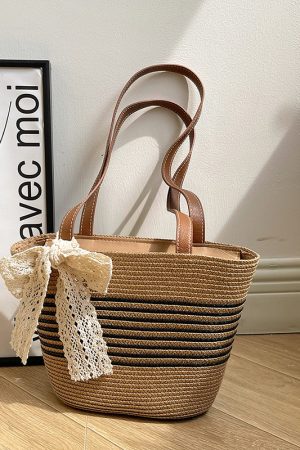 Summer Trendy Casual Woven Straw Bag for Women - Simple Beach Vacation Underarm Tote 2025 Fashion