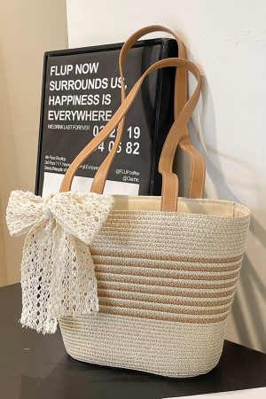 Summer Trendy Casual Woven Straw Bag for Women - Simple Beach Vacation Underarm Tote 2025 Fashion