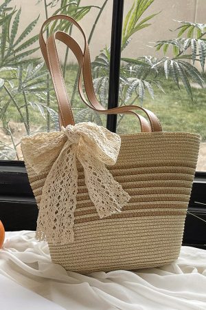 Summer Trendy Casual Woven Straw Bag for Women - Simple Beach Vacation Underarm Tote 2025 Fashion