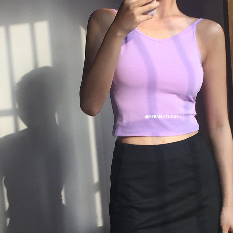 Summer Versatile Sexy Deep Back V-Neck Solid Color Tank Top - European & American Style, Chic Essential for Y2K Fashion Summer Versatile Sexy Deep Back V-Neck Solid Color Tank Top - European & American Style, Chic Essential for Y2K Fashion