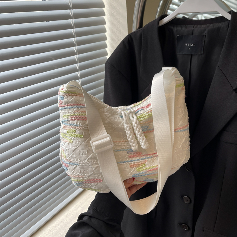 Summer Women’s Canvas Dumpling Bag - New 2025 Japanese Korean Style Single Shoulder Crossbody Tote - Versatile Commuter Bag Summer Women’s Canvas Dumpling Bag - New 2025 Japanese Korean Style Single Shoulder Crossbody Tote - Versatile Commuter Bag