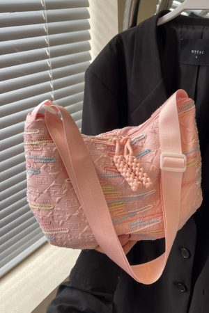 Summer Women’s Canvas Dumpling Bag - New 2025 Japanese Korean Style Single Shoulder Crossbody Tote - Versatile Commuter Bag