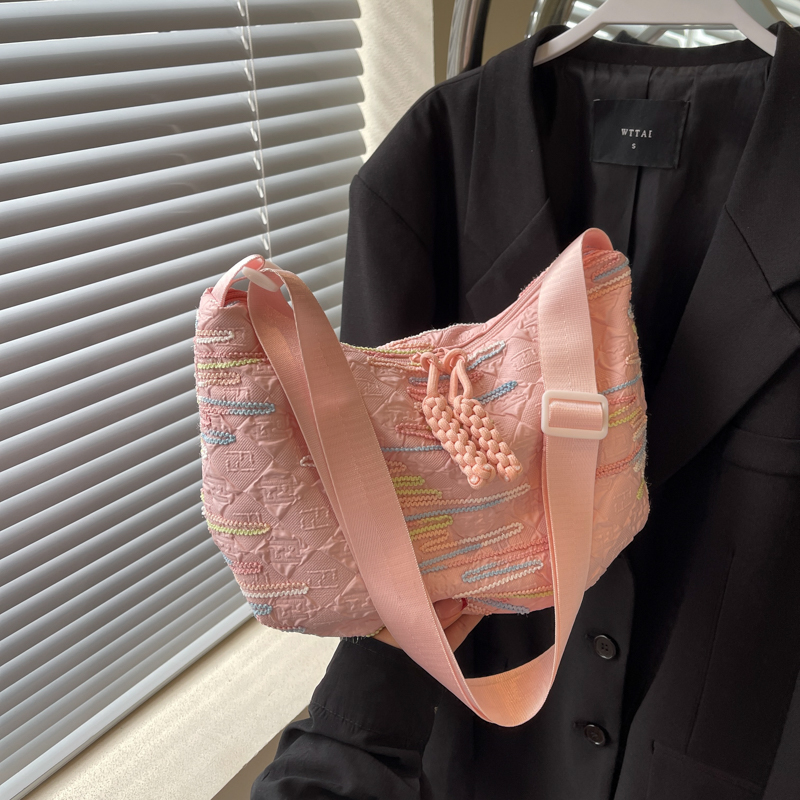 Summer Women’s Canvas Dumpling Bag - New 2025 Japanese Korean Style Single Shoulder Crossbody Tote - Versatile Commuter Bag Summer Women’s Canvas Dumpling Bag - New 2025 Japanese Korean Style Single Shoulder Crossbody Tote - Versatile Commuter Bag