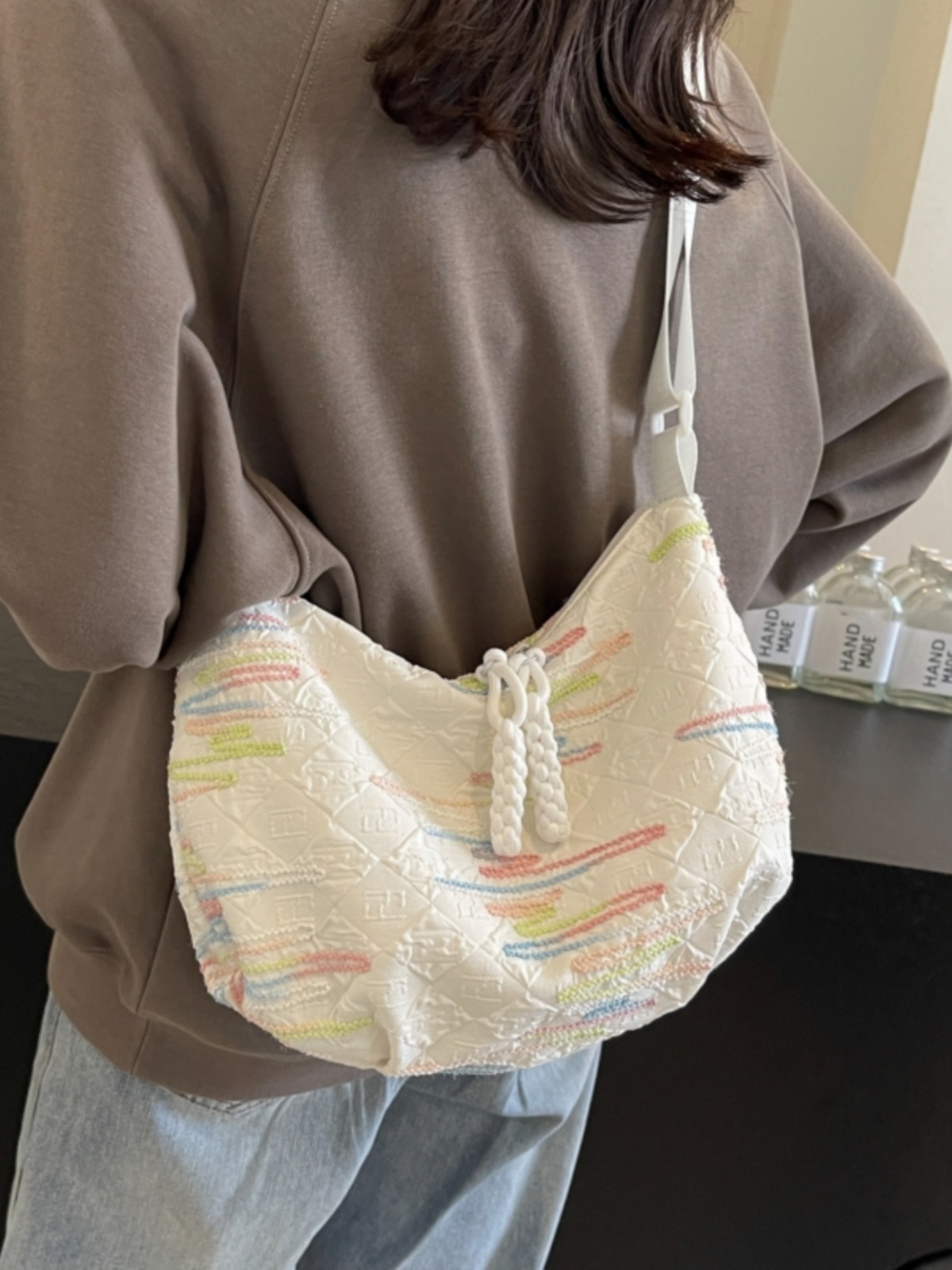 Summer Women’s Canvas Dumpling Bag - New 2025 Japanese Korean Style Single Shoulder Crossbody Tote - Versatile Commuter Bag Summer Women’s Canvas Dumpling Bag - New 2025 Japanese Korean Style Single Shoulder Crossbody Tote - Versatile Commuter Bag