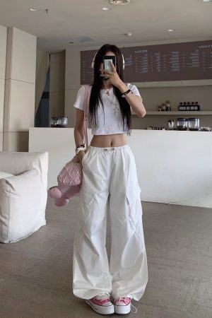 Summer Women's Loose Wide-Leg Work Pants - Mid-Waist Casual Straight Trousers in American Style, Slimming Fit