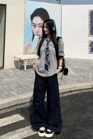 Summer Women's Loose Wide-Leg Work Pants - Mid-Waist Casual Straight Trousers in American Style, Slimming Fit