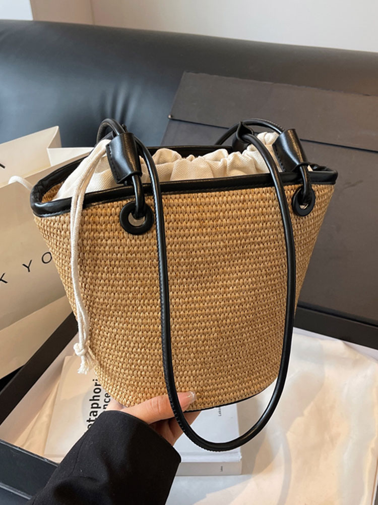 Summer Woven Straw Bag for Women, Handheld Casual Beach Shoulder Bag, Versatile 2025 Fashion Accessory Summer Woven Straw Bag for Women, Handheld Casual Beach Shoulder Bag, Versatile 2025 Fashion Accessory
