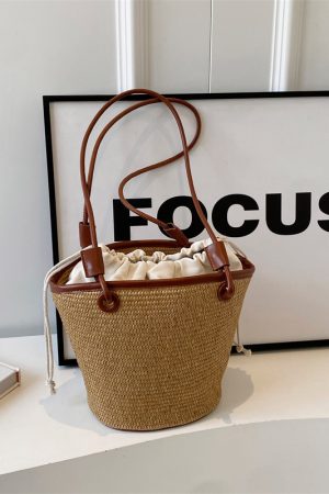 Summer Woven Straw Bag for Women, Handheld Casual Beach Shoulder Bag, Versatile 2025 Fashion Accessory