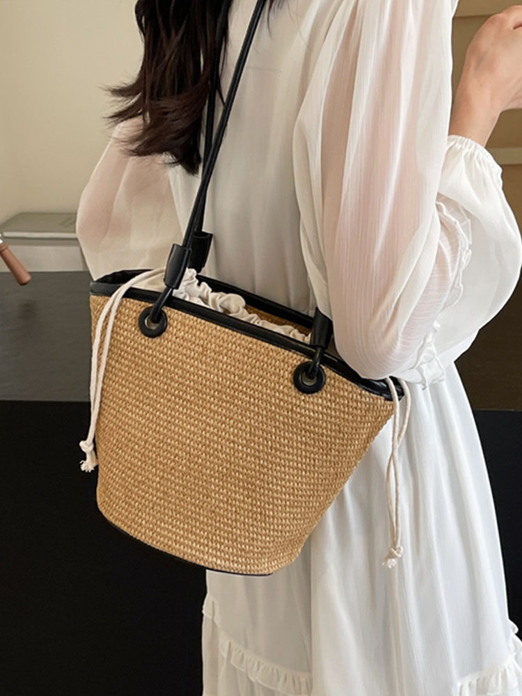 Summer Woven Straw Bag for Women, Handheld Casual Beach Shoulder Bag, Versatile 2025 Fashion Accessory Summer Woven Straw Bag for Women, Handheld Casual Beach Shoulder Bag, Versatile 2025 Fashion Accessory