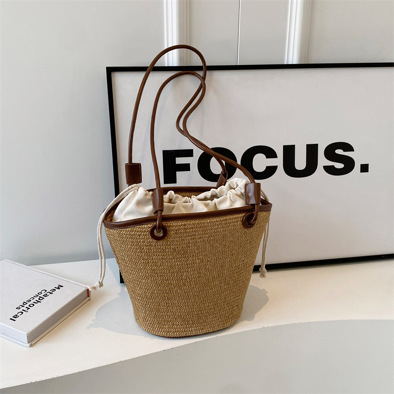 Summer Woven Straw Bag for Women, Handheld Casual Beach Shoulder Bag, Versatile 2025 Fashion Accessory Summer Woven Straw Bag for Women, Handheld Casual Beach Shoulder Bag, Versatile 2025 Fashion Accessory