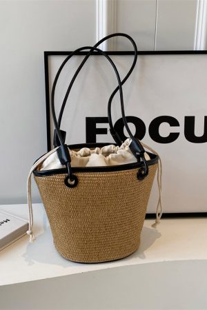 Summer Woven Straw Bag for Women, Handheld Casual Beach Shoulder Bag, Versatile 2025 Fashion Accessory